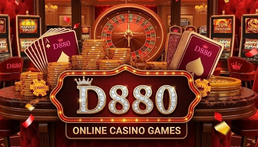 A successful gambler surrounded by a cascade of gold coins and a radiant roulette wheel — embodying the prestige of D880.